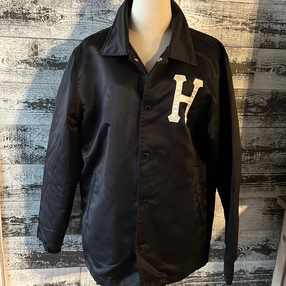 HUF Black Coach Jacket with White Logo